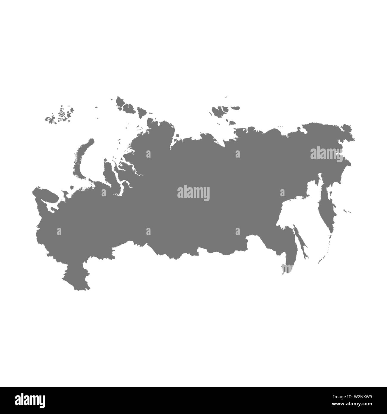 Vektor Russland Karte isoliert auf weiß zurück Stock Vektor