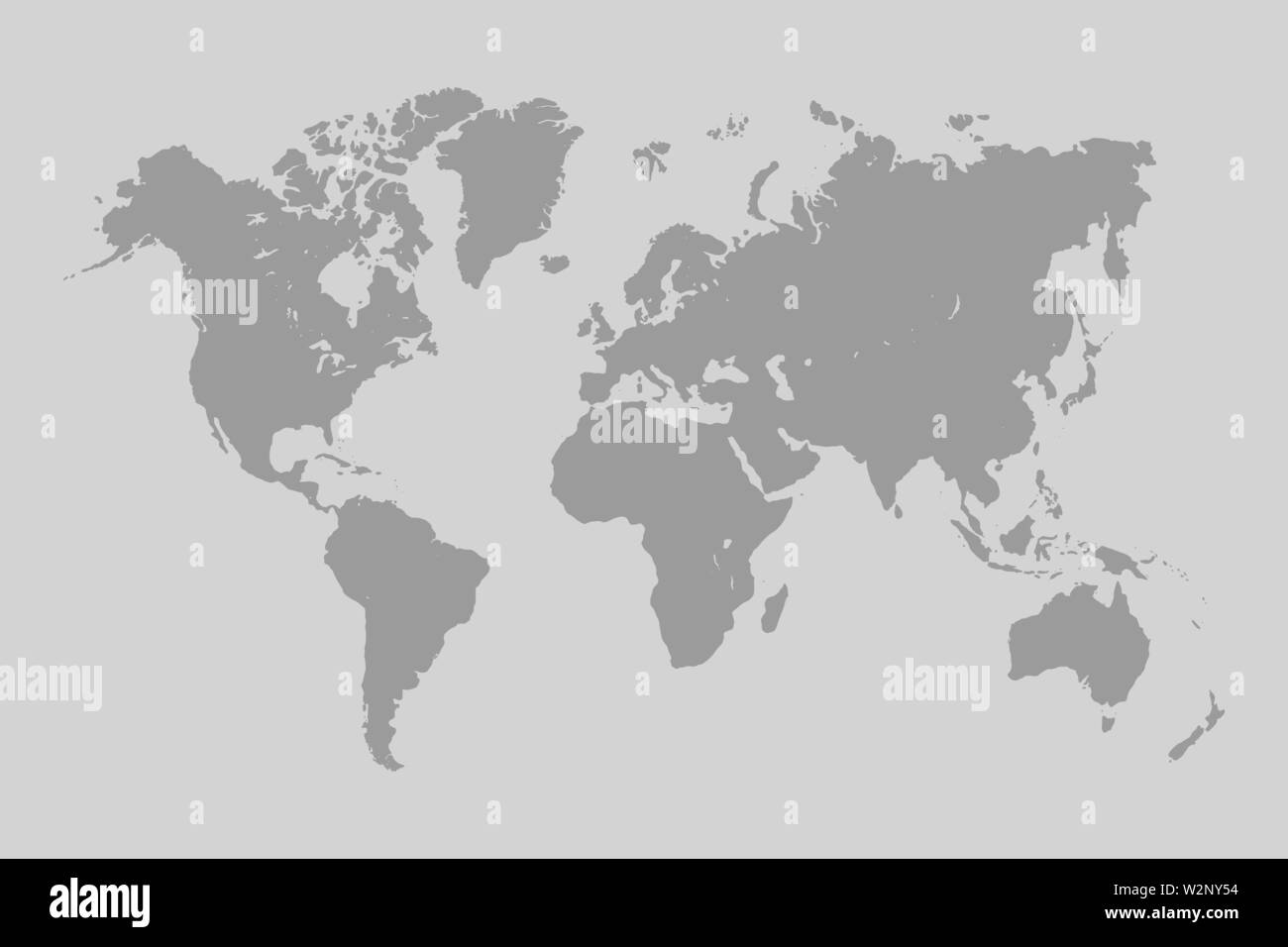 Welt Vektorkarte in dunklem Grau Farben Stock Vektor