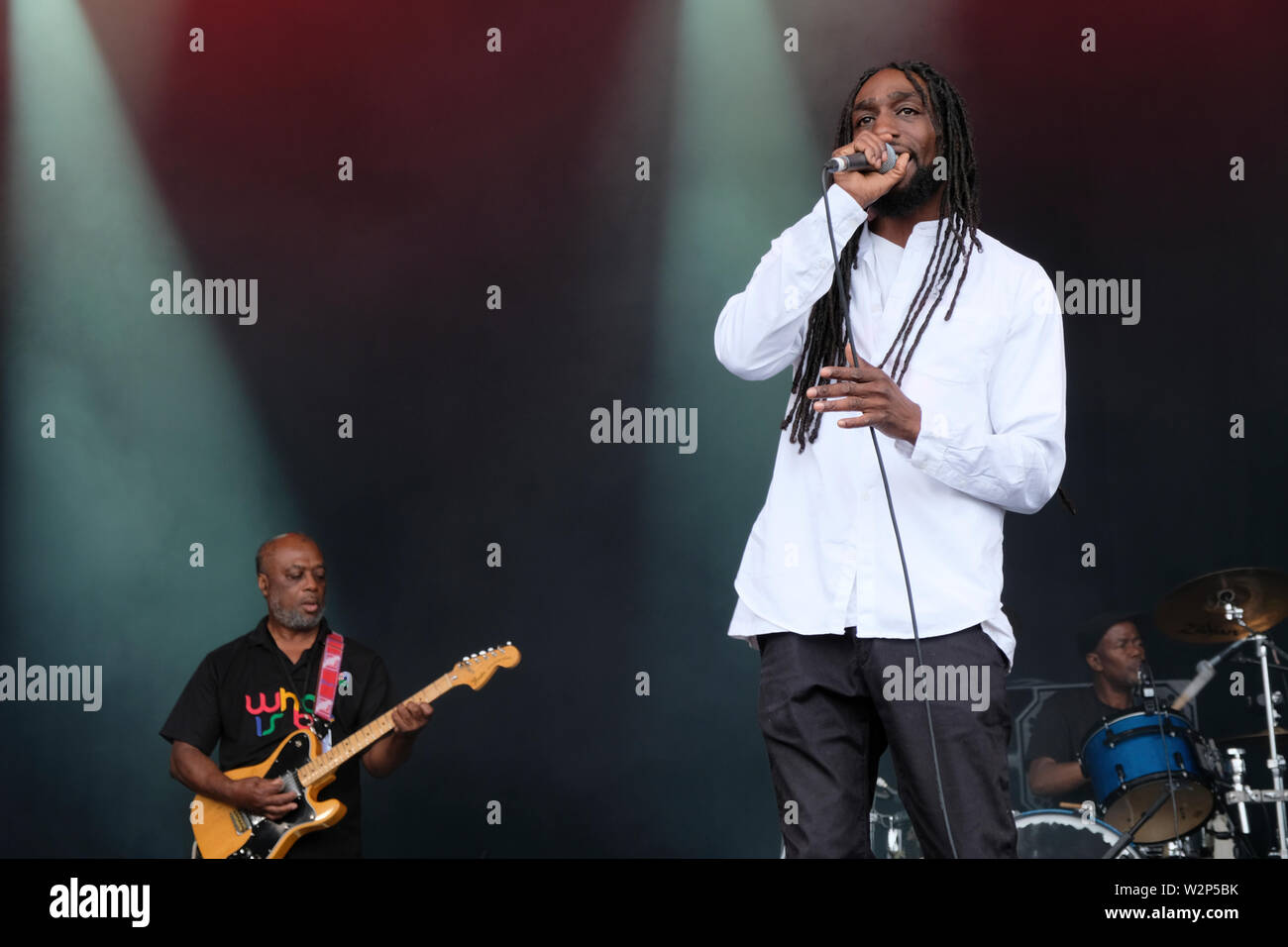 Jesse Brade aus schwarzem Schiefer im Cornbury Music Festival. Juli 6, 2019 Stockfoto