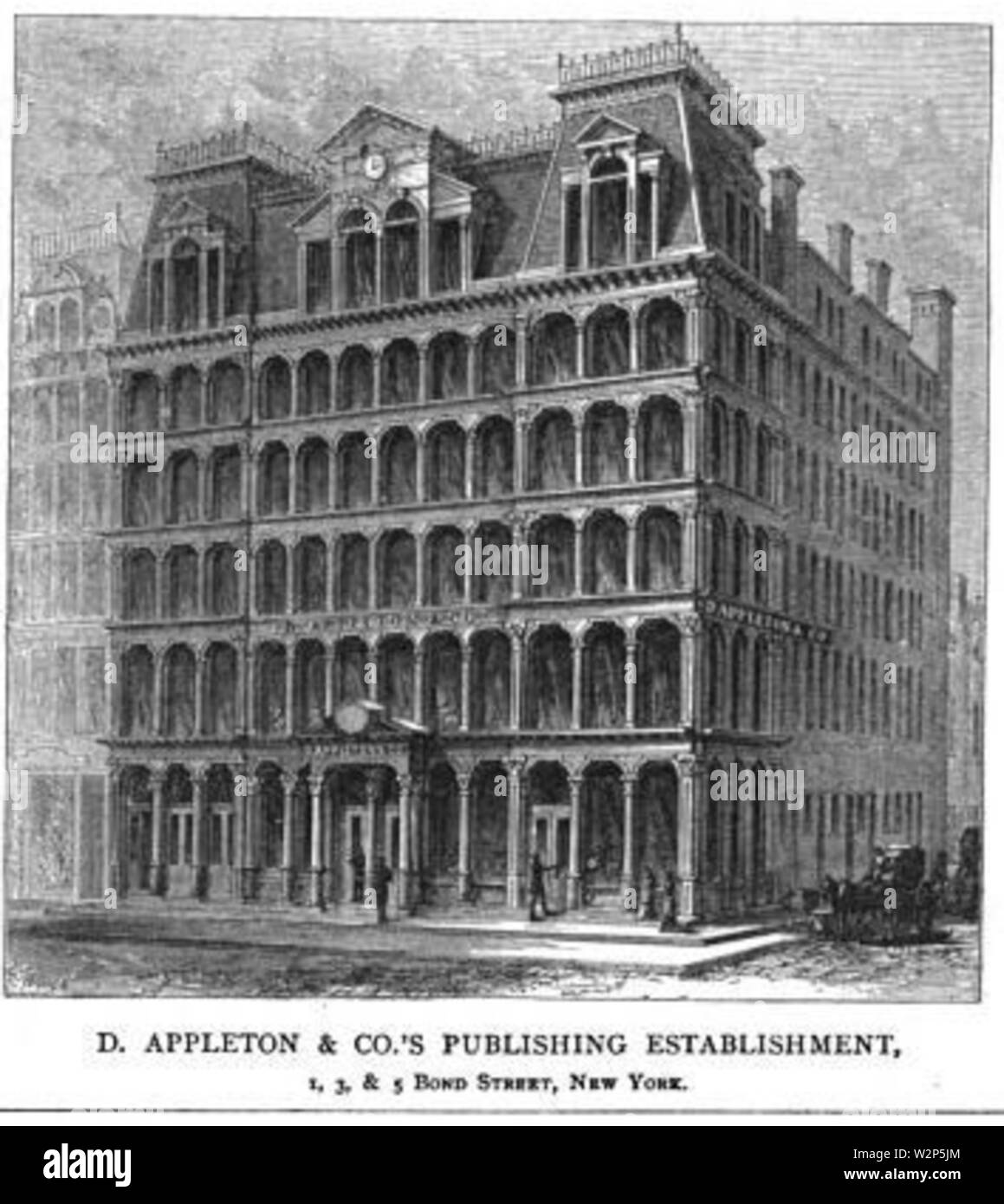 1882 Appleton und Co Bond Street NYC Stockfoto