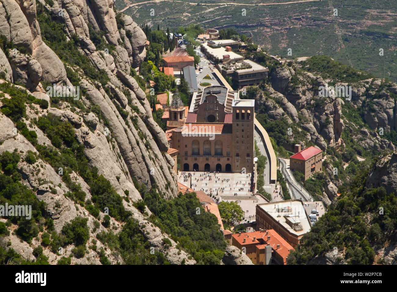 Abtei SANTA MARIA DE MONTSERRAT, Spanien Stockfoto