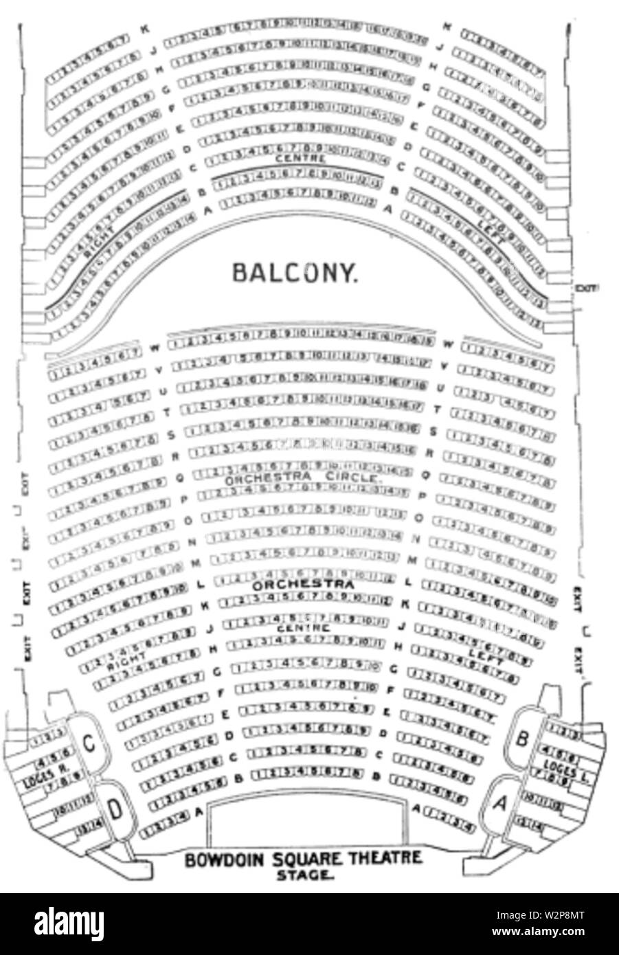 1903 BowdoinSqTheater Boston USA Stockfoto