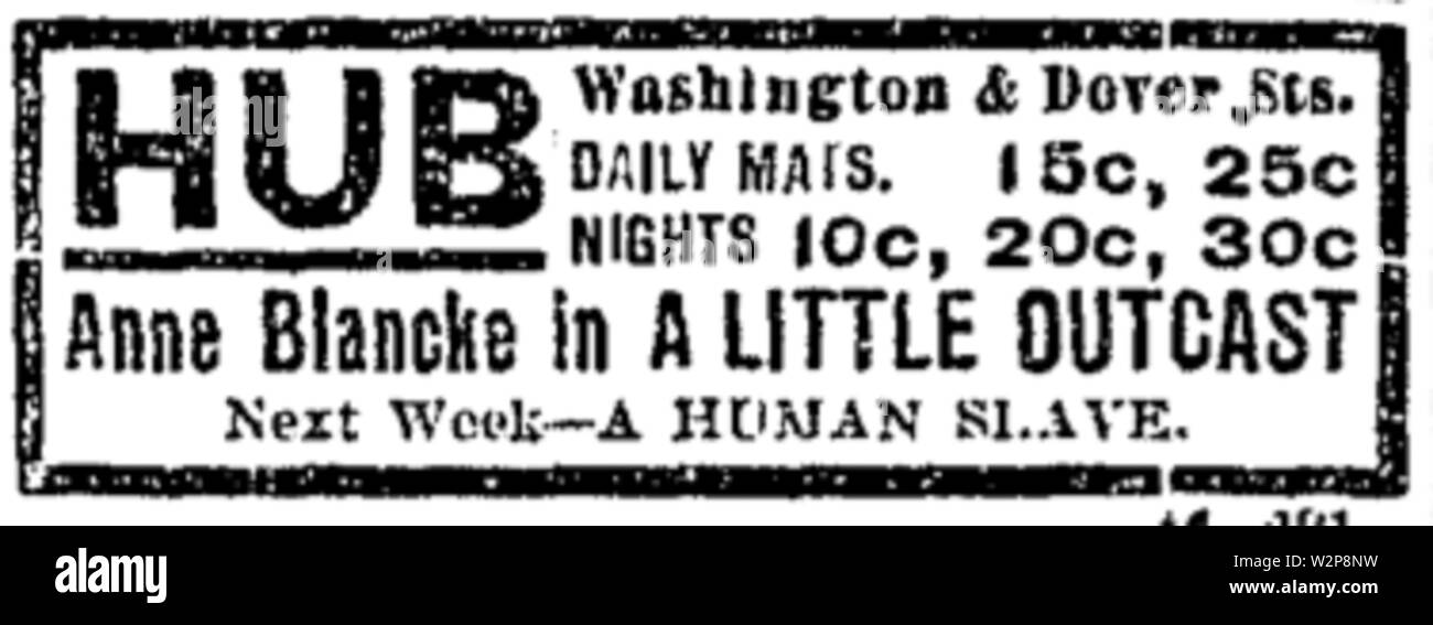1903 Hub Theatre BostonGlobe Dez 21. Stockfoto