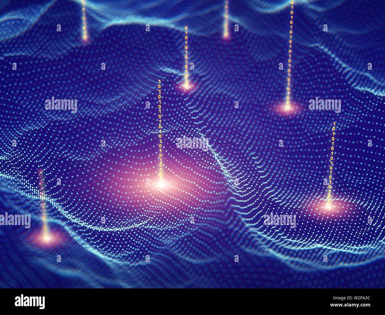 Big Data Analytics durch maschinelles Lernen, Künstliche Intelligenz Konzept Hintergrund, mit tiefen Lernalgorithmen für neuronale Netzwerk Analys Stockfoto