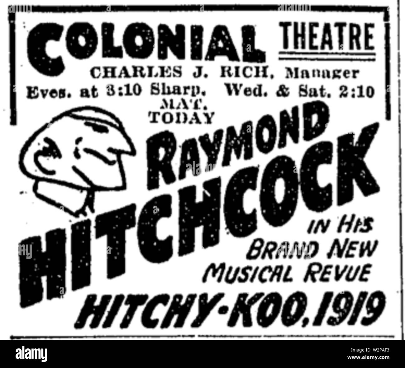 1919 ColonialTheater BostonGlobe Sept. 17 Stockfoto