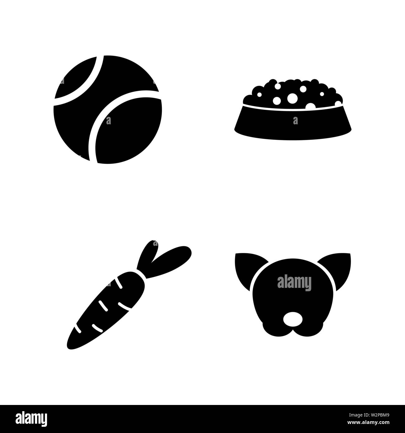 Pet. Einfache ergänzende Vector Icons Set für Video, Mobile Anwendungen, Websites, Print Projekte und ihre Gestaltung. Abbildung schwarz auf weißem Hintergrund. Stock Vektor
