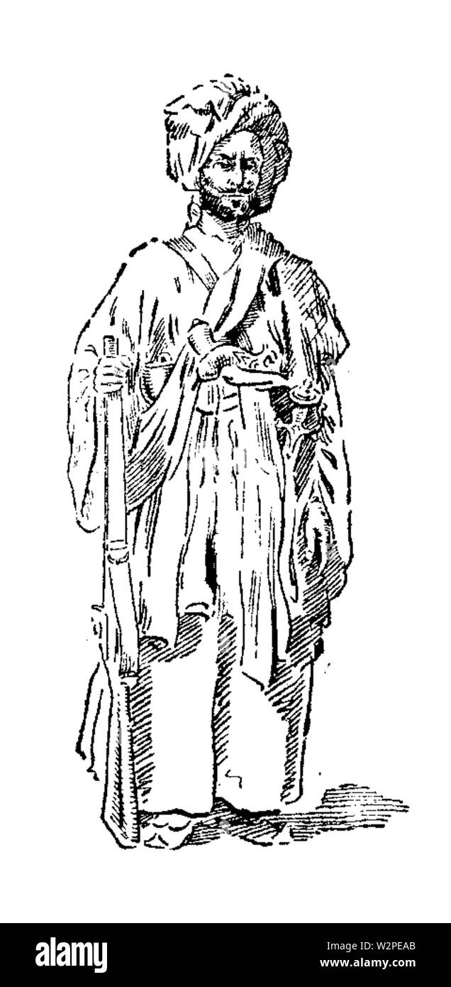 Eine KHYBERI des Queen's eigenen Korps von Führungen, 1853 Stockfoto