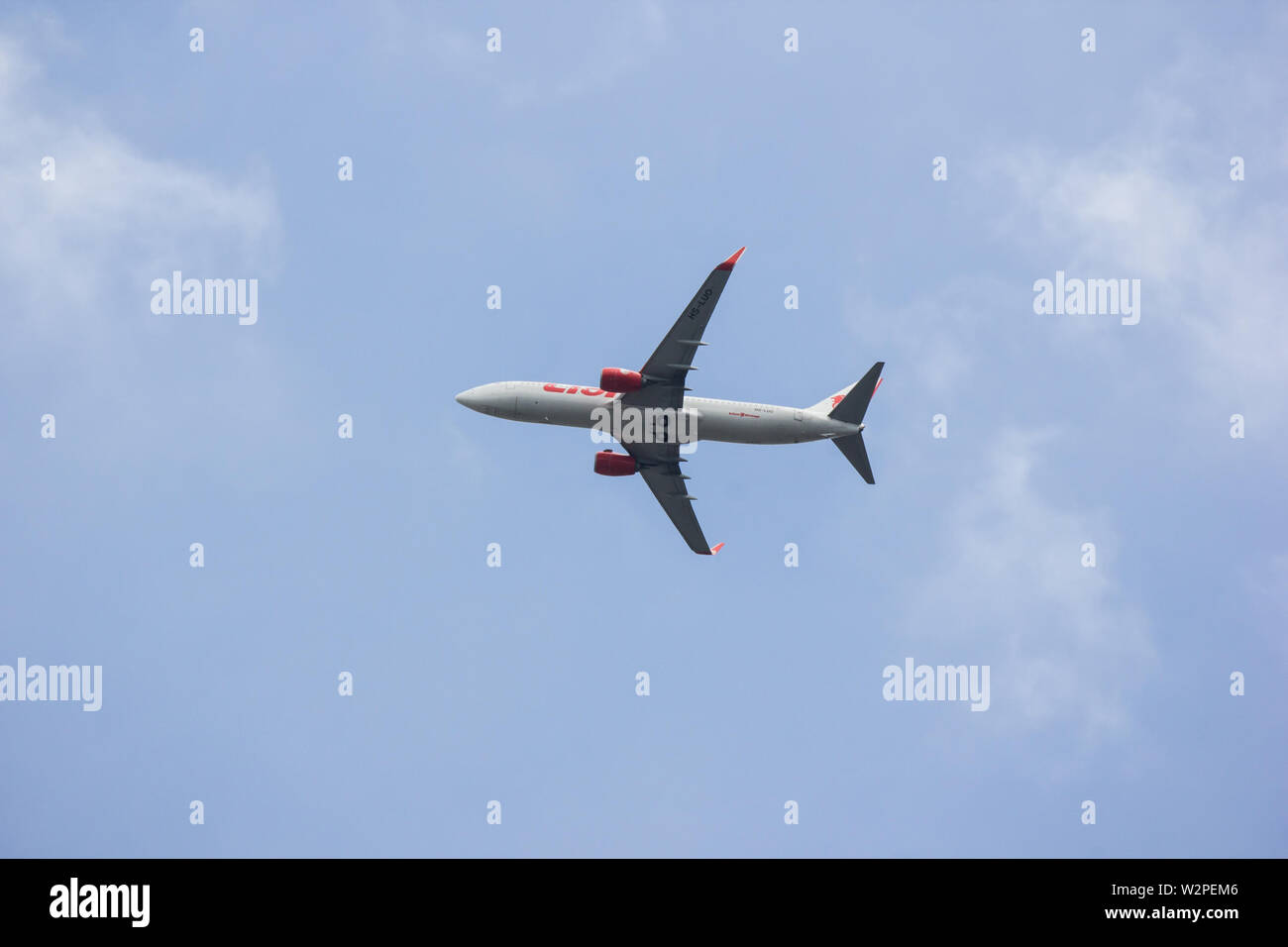 Chiangmai, Thailand - 6. Juli 2019: HS-LUO Boeing 737-800 der Thai lionair Airline. Von Chiangmai Flughafen in Bangkok. Stockfoto