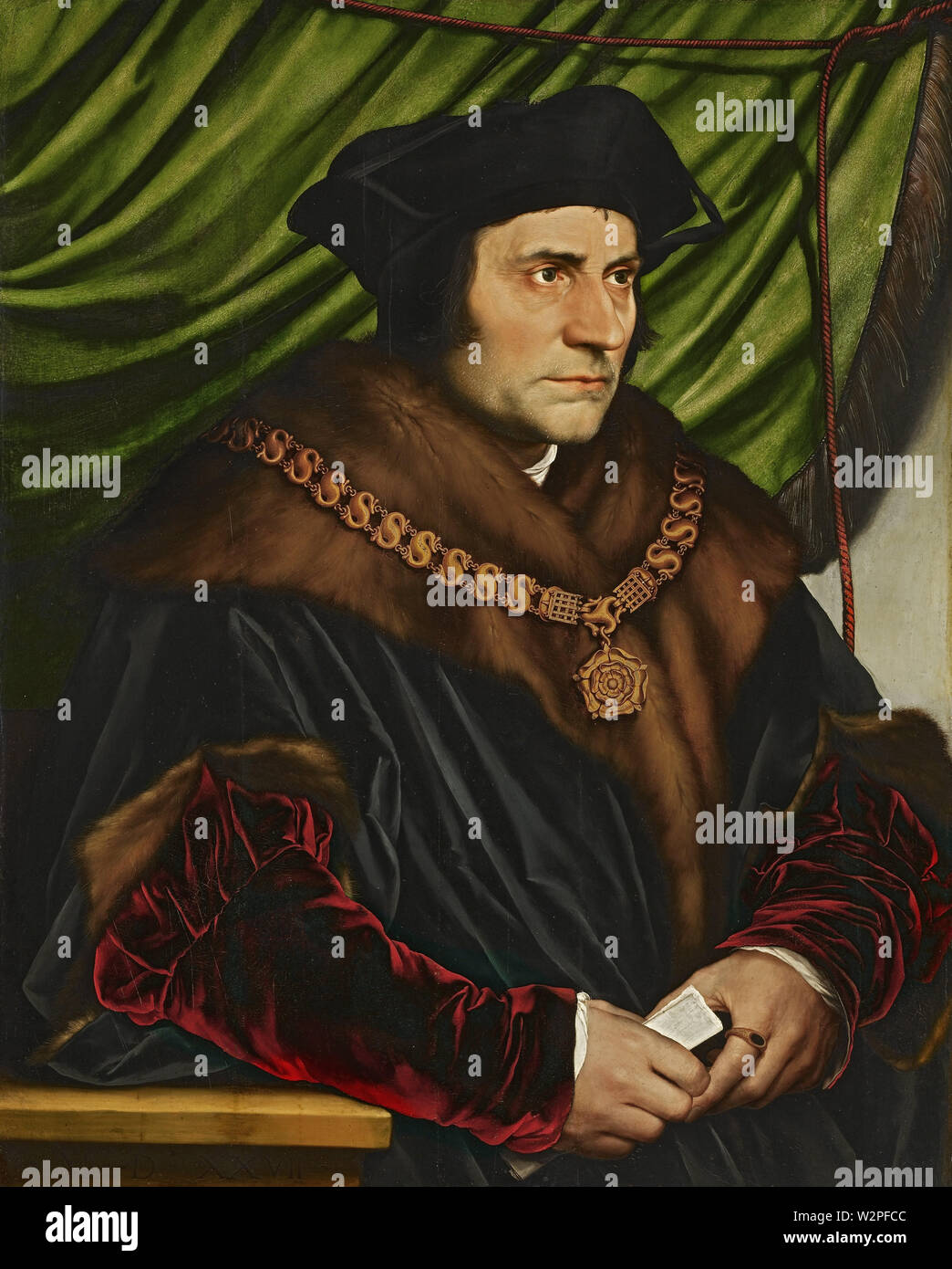 Sir Thomas More (1527) Gemälde von Hans Holbein der Jüngere - Sehr hohe Auflösung und Bildqualität Stockfoto