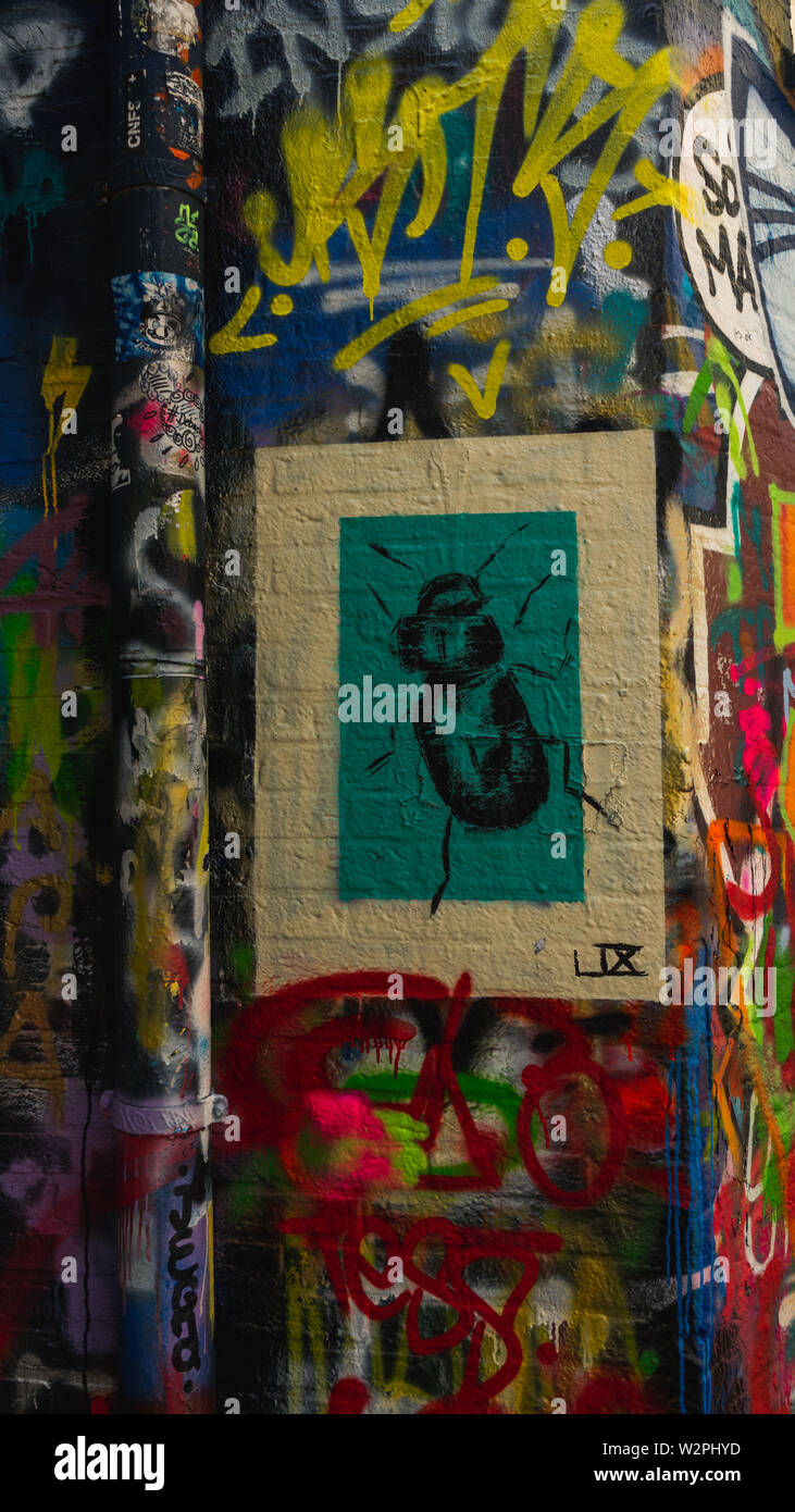 Rechtliche Street Art, UNESCO Weltkulturerbe Stockfoto