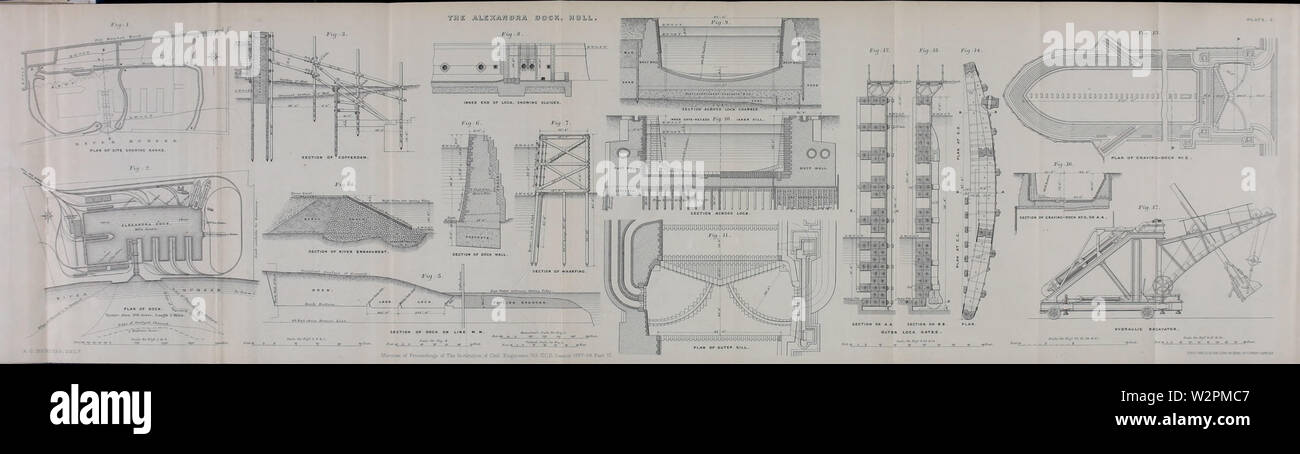 Alexandra Dock Rumpf, Min. Proc EIS Vol. 92 Stockfoto