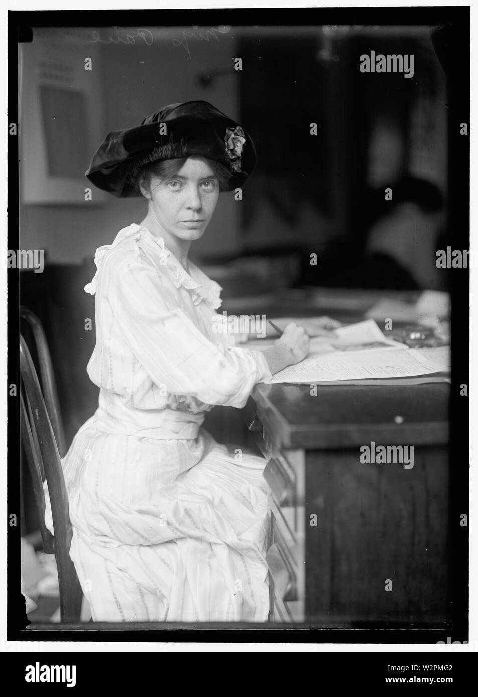 Alice Paul, 1915. Glas negativ, 5 x 18 cm oder kleiner Stockfoto