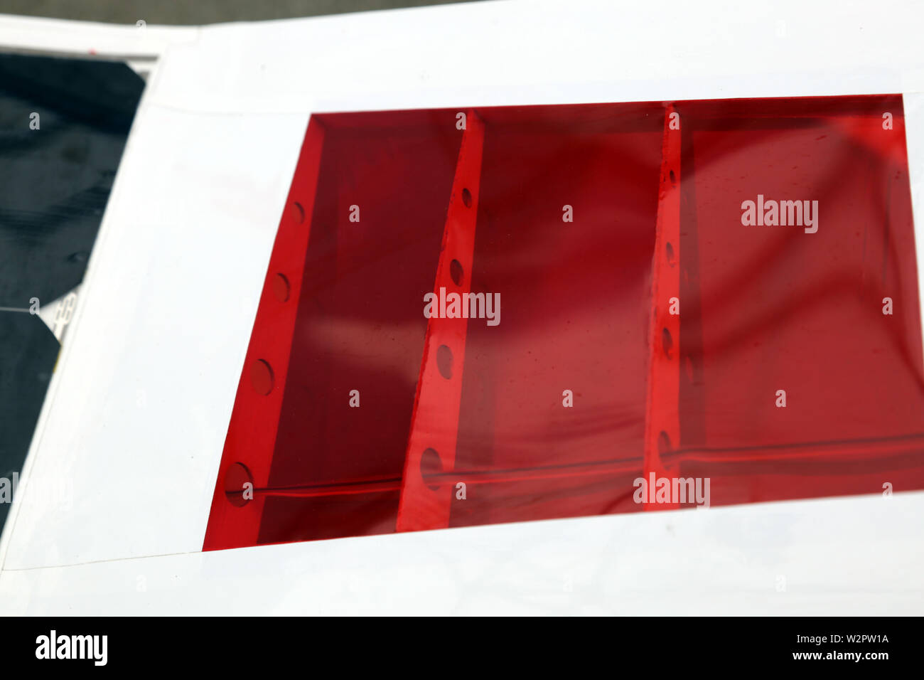 Krakau. Krakau. Polen. Präsentation der Solar Flugzeug durch die Schüler des AGH Uniwersity von Wissenschaft und Technologie entwickelt. Stockfoto