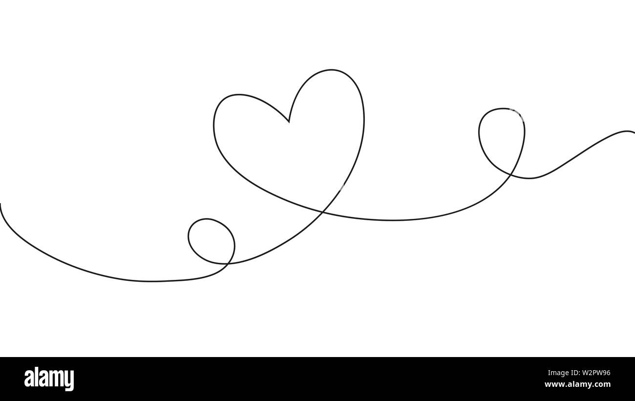 Valentines Tag Hintergrund mit Herzen eine Zeile, Vector Illustration Stock Vektor