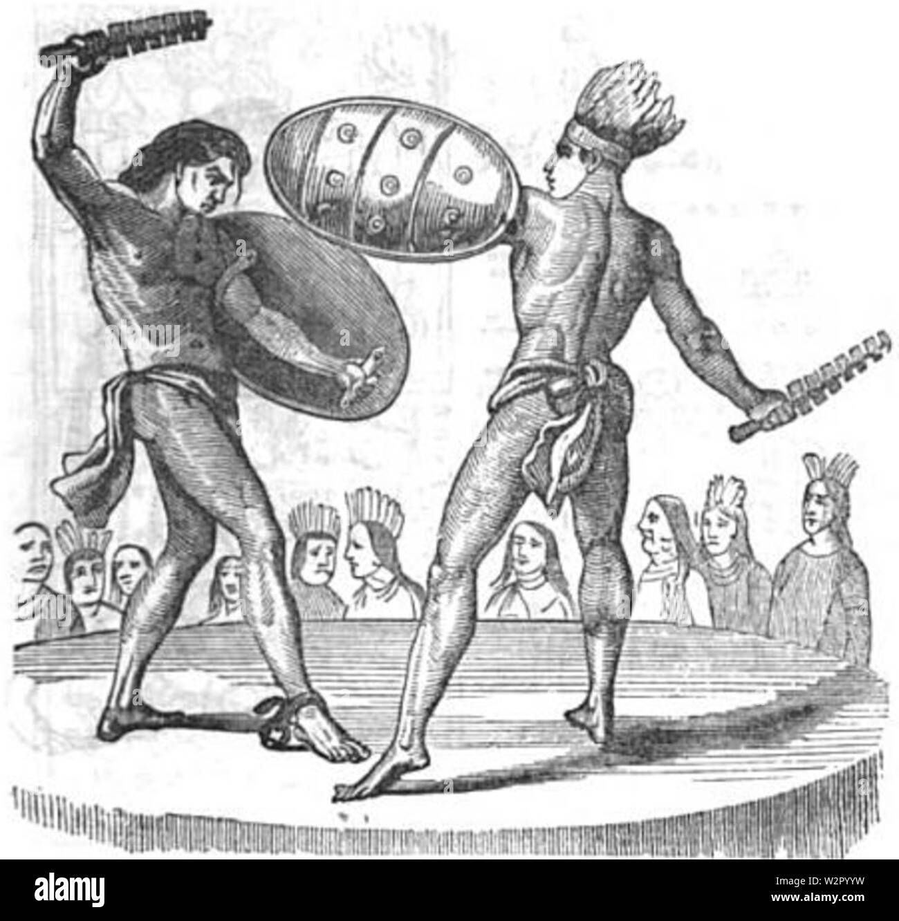 Aztekischen Krieger kämpferisch Opfer Stockfoto