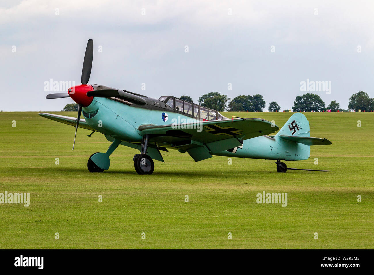 Messerschmitt am Boden Sywell Flugplatz, Northamptonshire, Großbritannien. Stockfoto