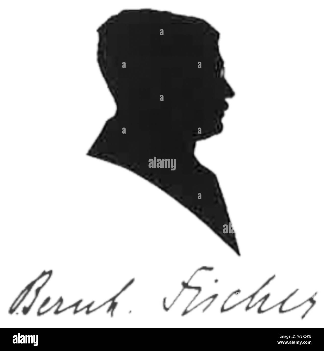 Bernhard Fischer-Wasels-Silhouette von Rose Hölscher Stockfoto