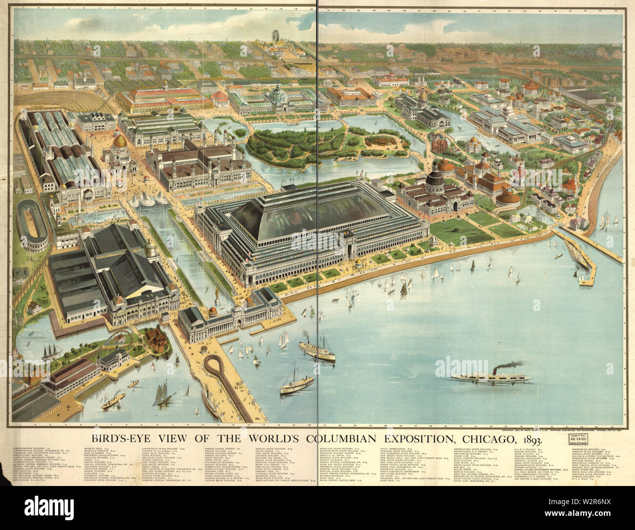Aus der Vogelperspektive Columbian Exposition der Welt, 1893 Stockfoto