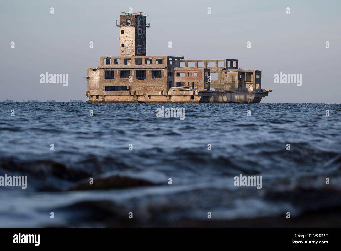Bleibt der Torpedowaffenplatz Hexengrund (TWP Gdynia Schuhen Doly) in Gdynia Schuhen Doly, Polen. 24. Juni 2019. Von 1942 bis 1945 TWP war einer der bi Stockfoto