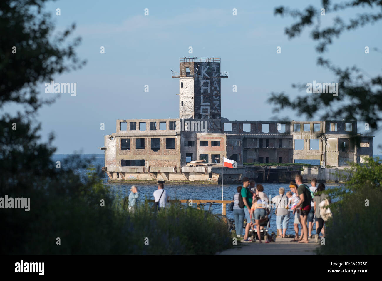 Bleibt der Torpedowaffenplatz Hexengrund (TWP Gdynia Schuhen Doly) in Gdynia Schuhen Doly, Polen. 24. Juni 2019. Von 1942 bis 1945 TWP war einer der bi Stockfoto