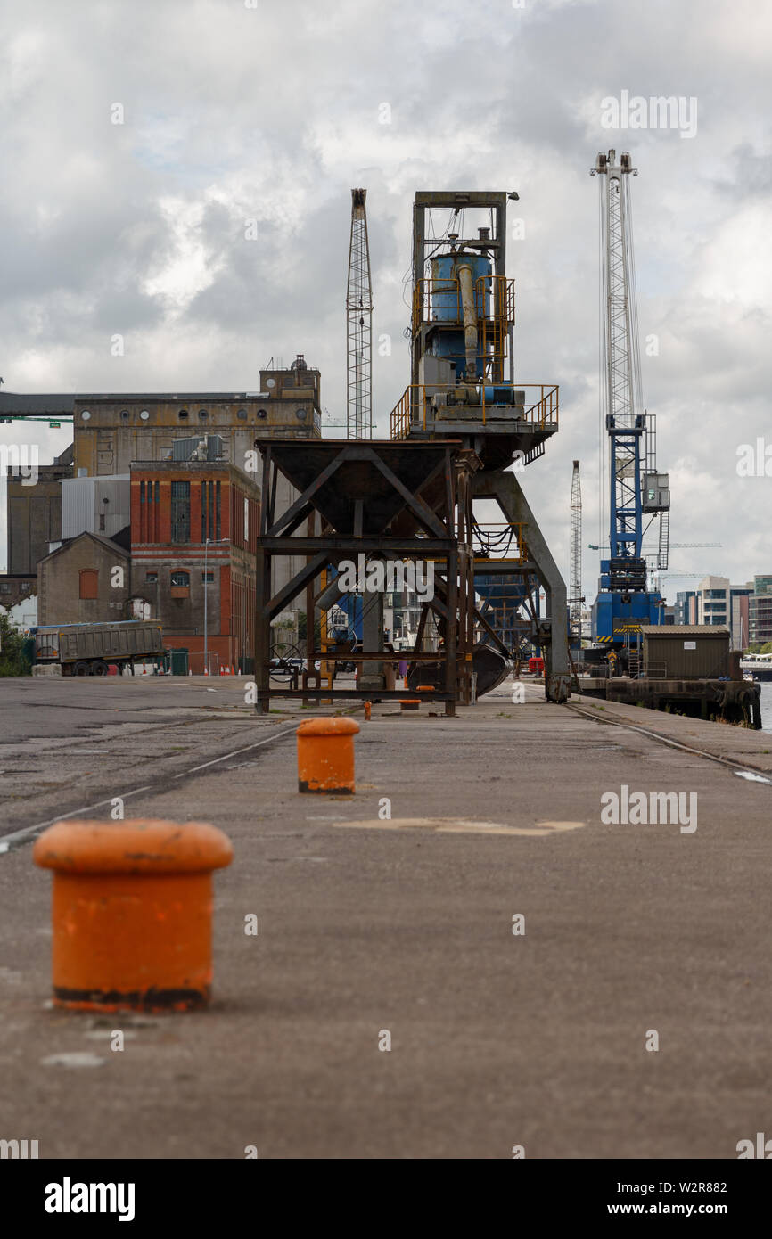 Cork, Irland, Juni 2019. Hafen von Cork, Cork City Bilder der Hafen von Cork vor dem Verkauf der Flächen für 47,5 Mio. €. Diese Bilder wurden im Laufe des Monats Juni. Stockfoto