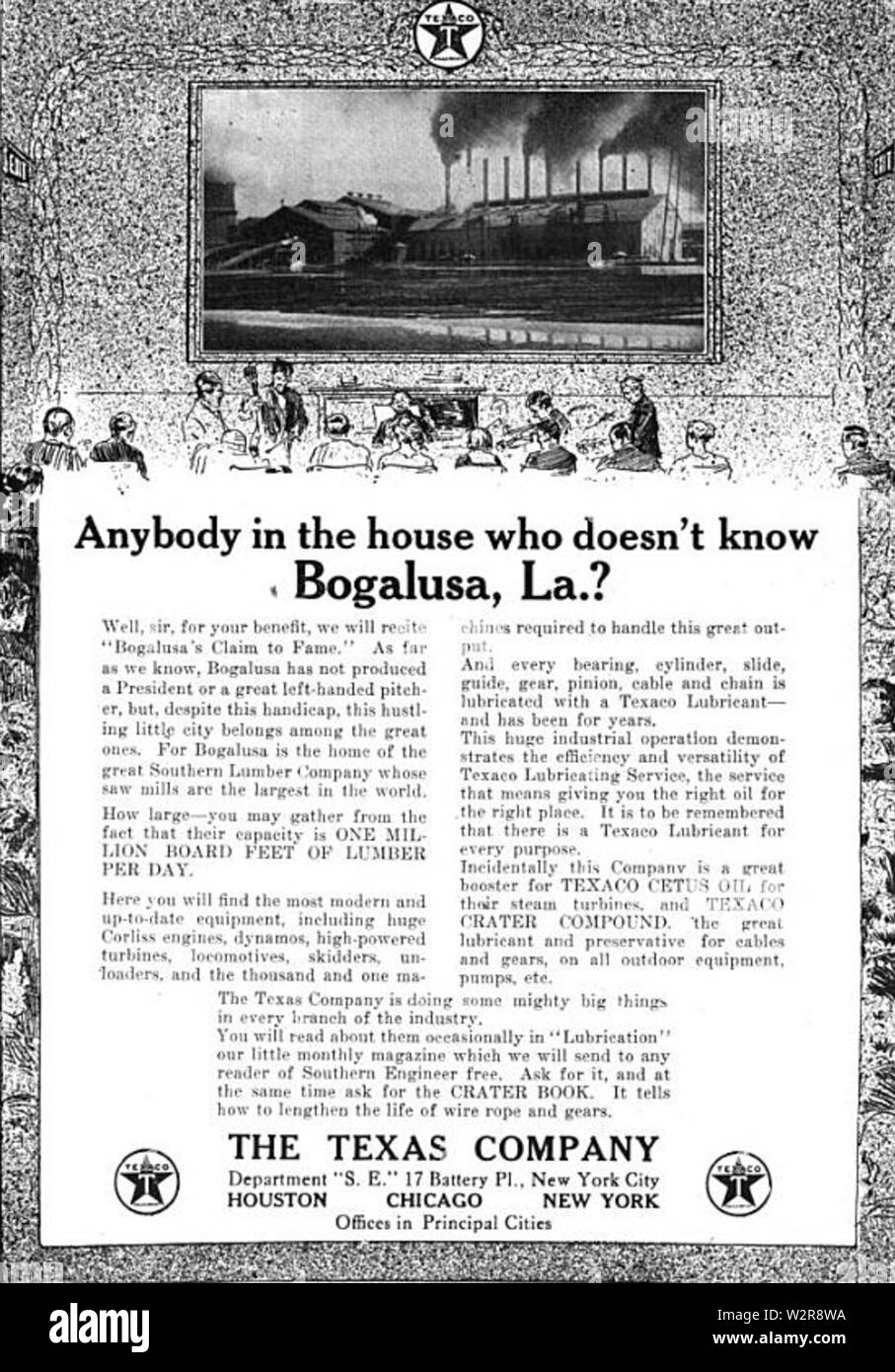 Bogalusa Texaco ad Stockfoto