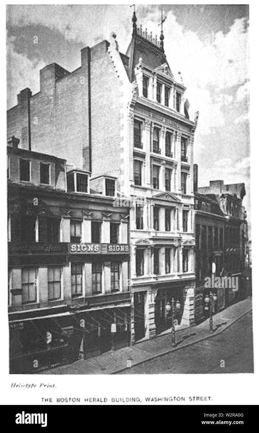BostonHerald WashingtonSt KingsBoston 1881 Stockfoto