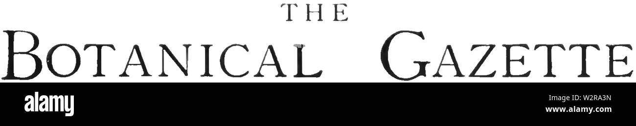 Botanische Bulletin Impressum - Vol. 67 - 1919 Stockfoto