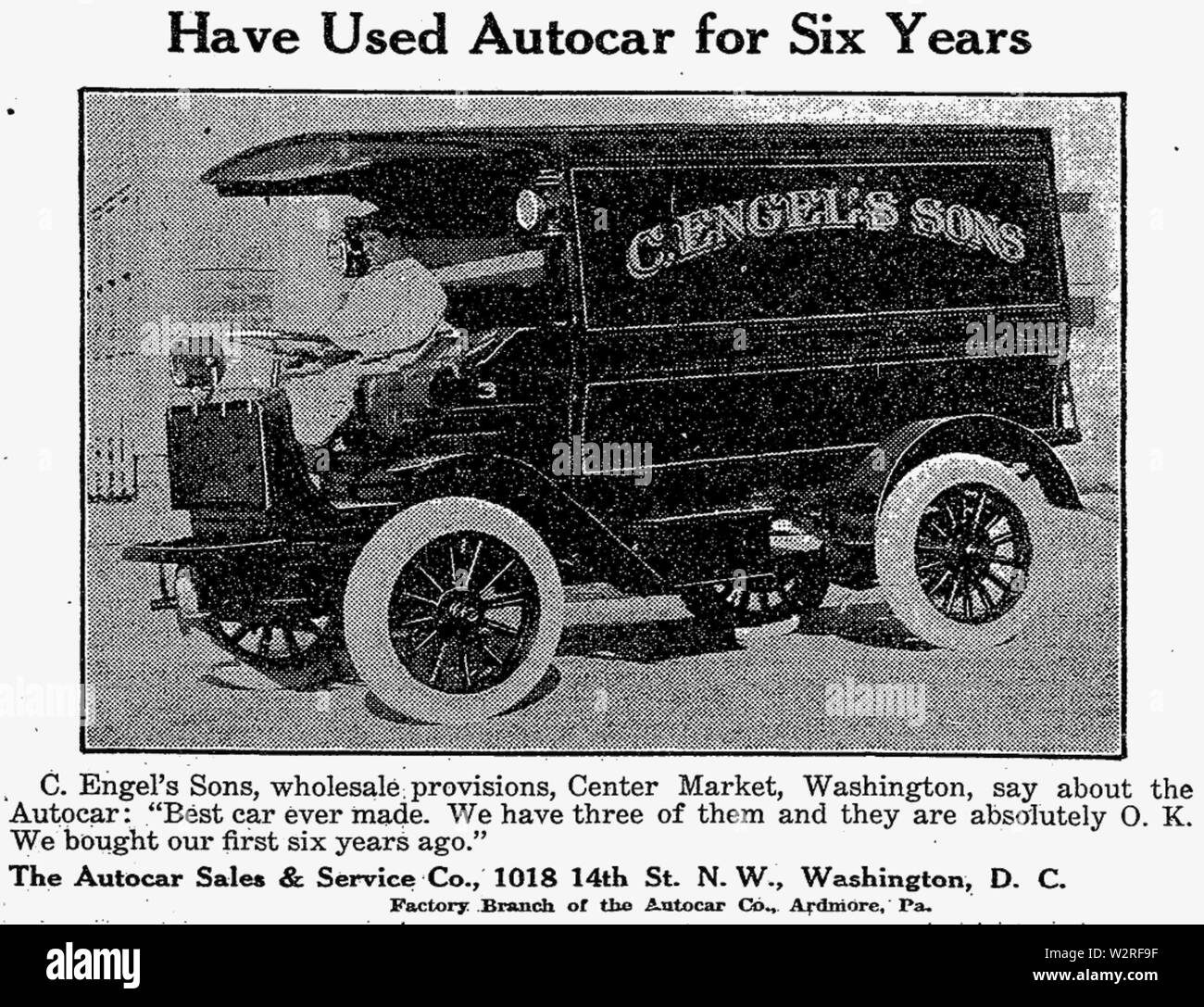 1917 CEngelsAutocar Stockfoto