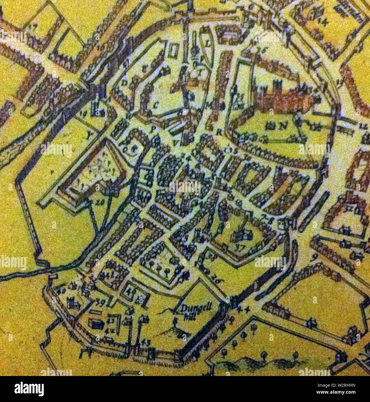 Canterbury Karte, 1610 Stockfoto Canterbury Karte, 1610 Stockfoto
