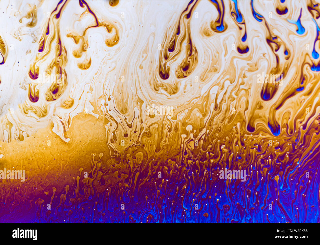 Abstrakte Muster Space Fantasy Reflexion kosmischen auf einer Seifenblase. Stockfoto