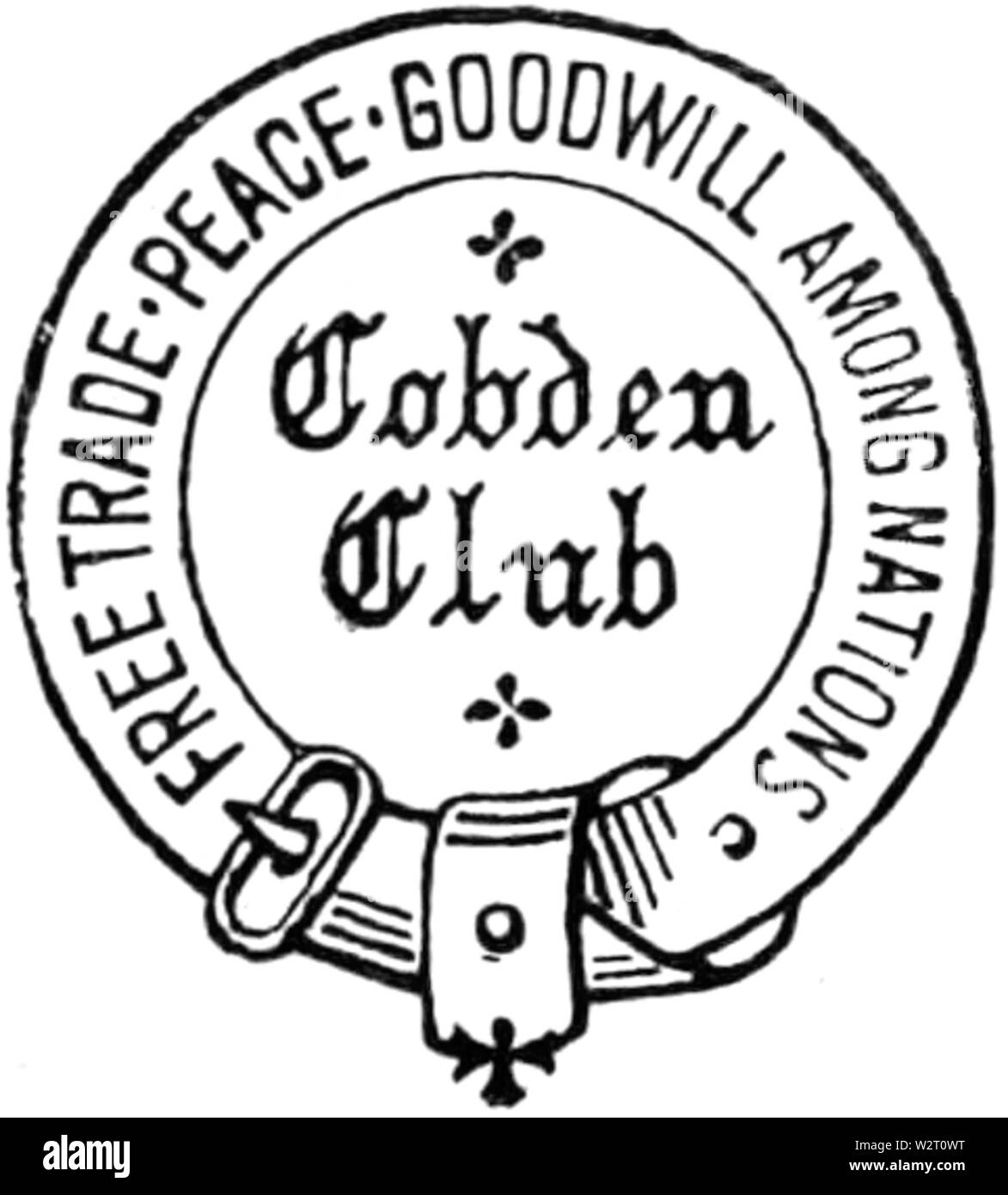 Cobden Club Logo (1881) Stockfoto