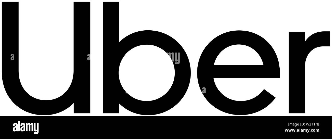 Logo der multinationalen Transport Network Company Uber mit Sitz in San Francisco, USA. Stockfoto