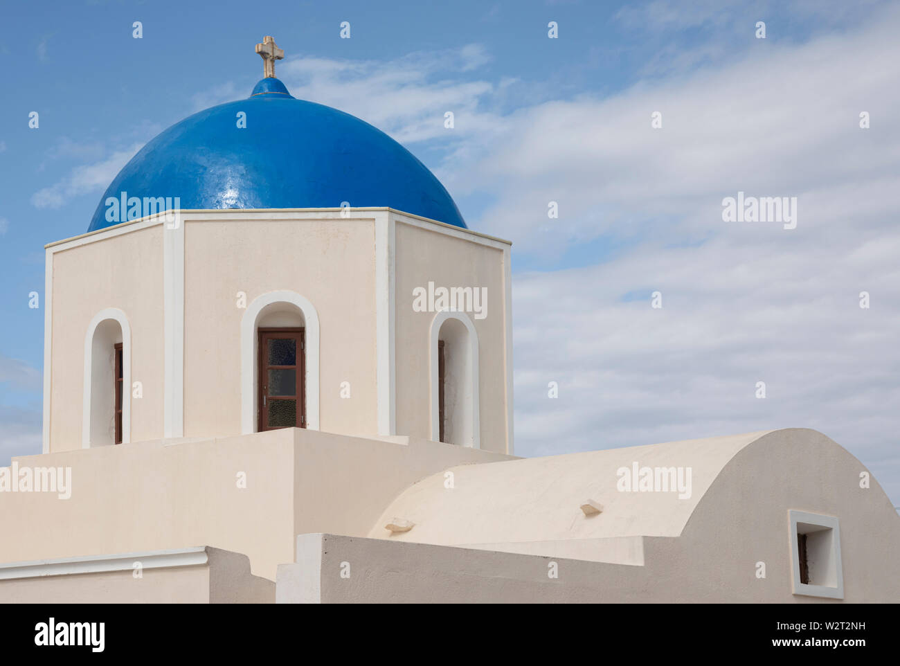 Kirche des Heiligen Agia Gassville in Akrotiri, Santorini Stockfoto