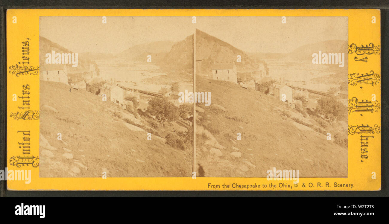 Zusammenfluss des Potomac und Shenandoah, von Robert N Dennis Sammlung von stereoskopische Ansichten Stockfoto