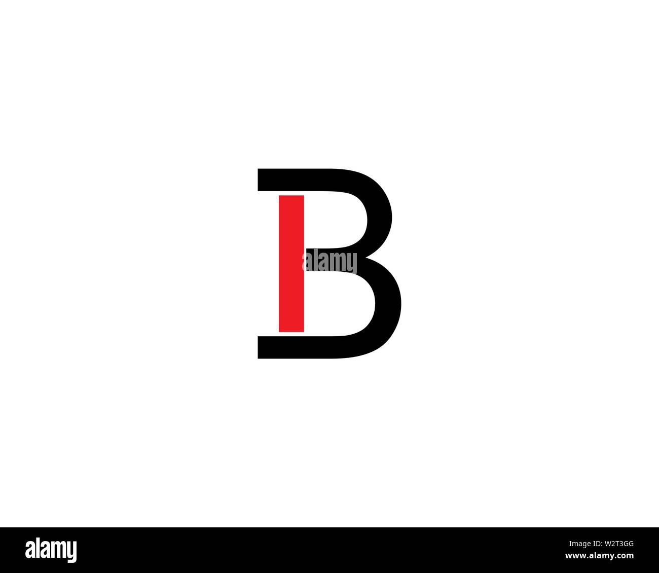 B Schreiben logo template Vector Illustration Stockfoto