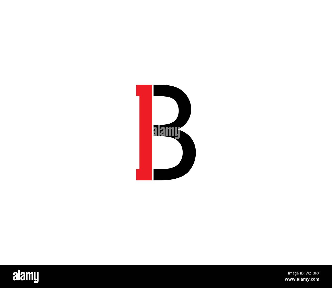 B Schreiben logo template Vector Illustration Stockfoto