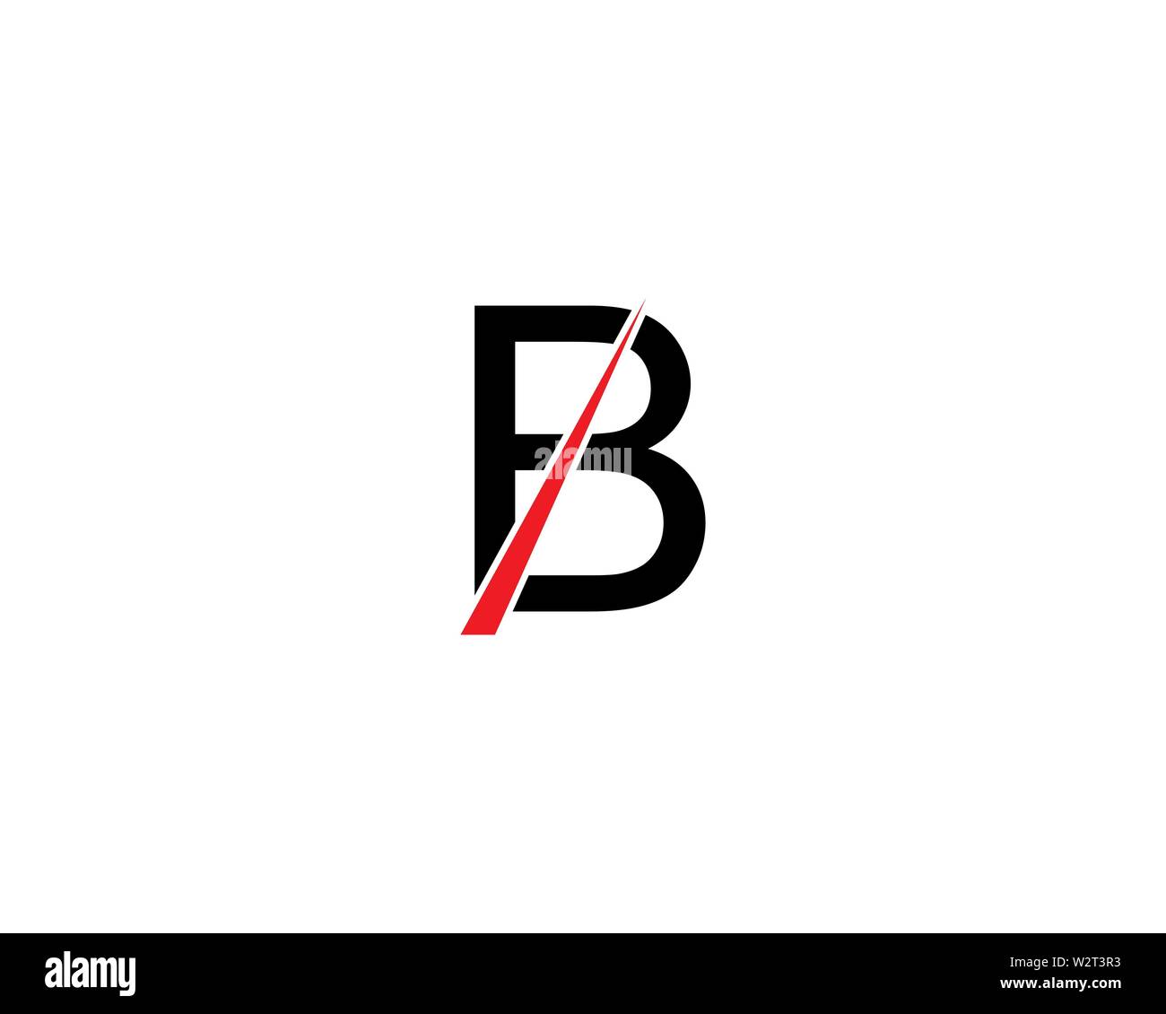 B Schreiben logo template Vector Illustration Stockfoto