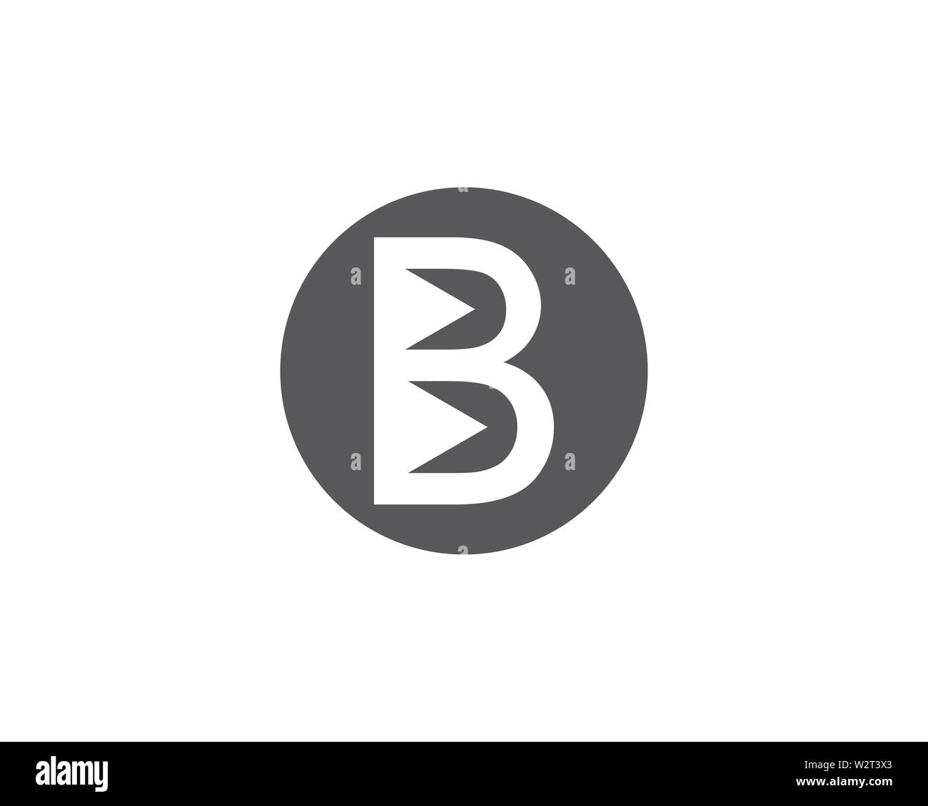 B Schreiben logo template Vector Illustration Stockfoto