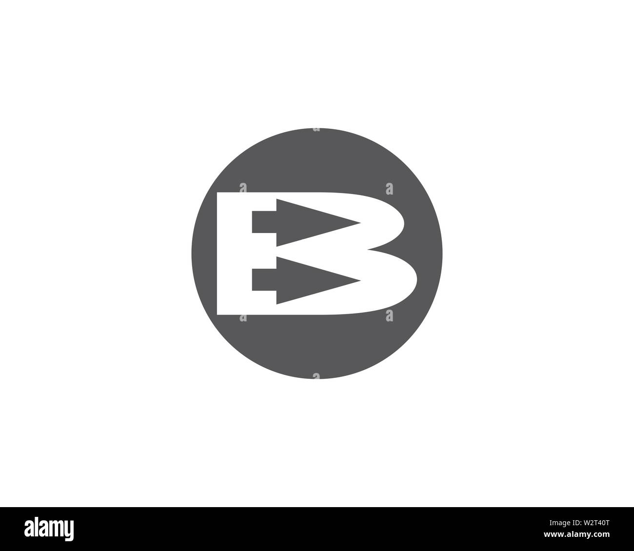 B Schreiben logo template Vector Illustration Stockfoto