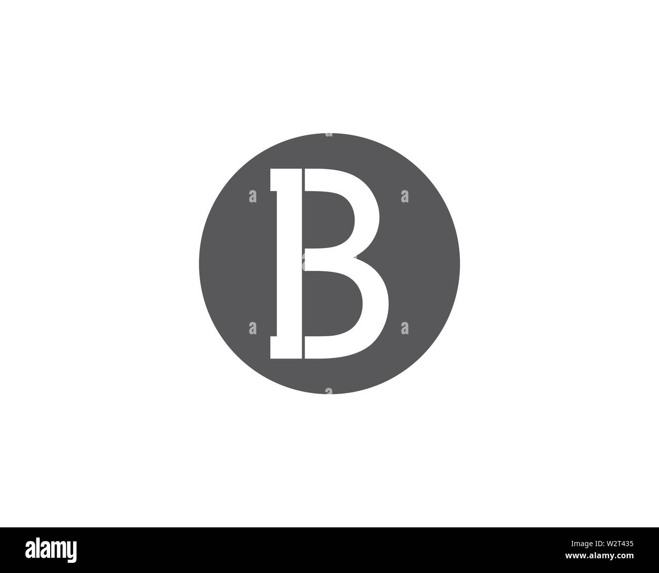 B Schreiben logo template Vector Illustration Stockfoto