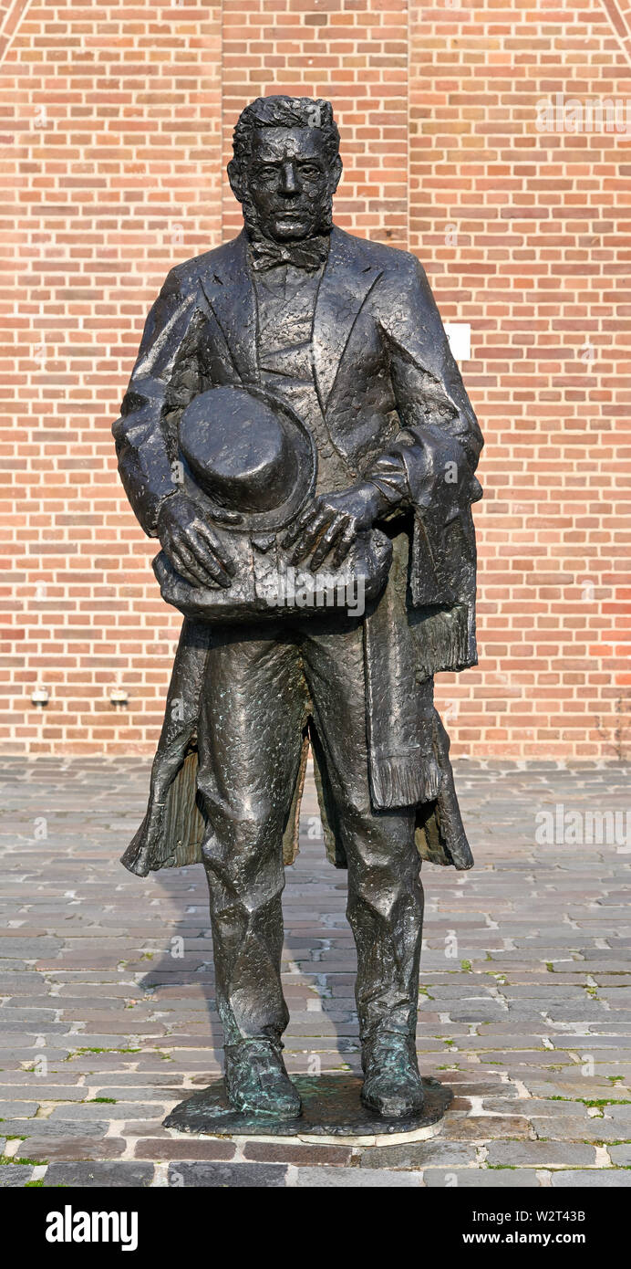Rotterdam Zuid Holland/Niederlande - März 30, 2019: Statue der dubiose Geschäftsmann und Politiker lodewijk Rotterdam (1827-1911) an entrepoth Stockfoto