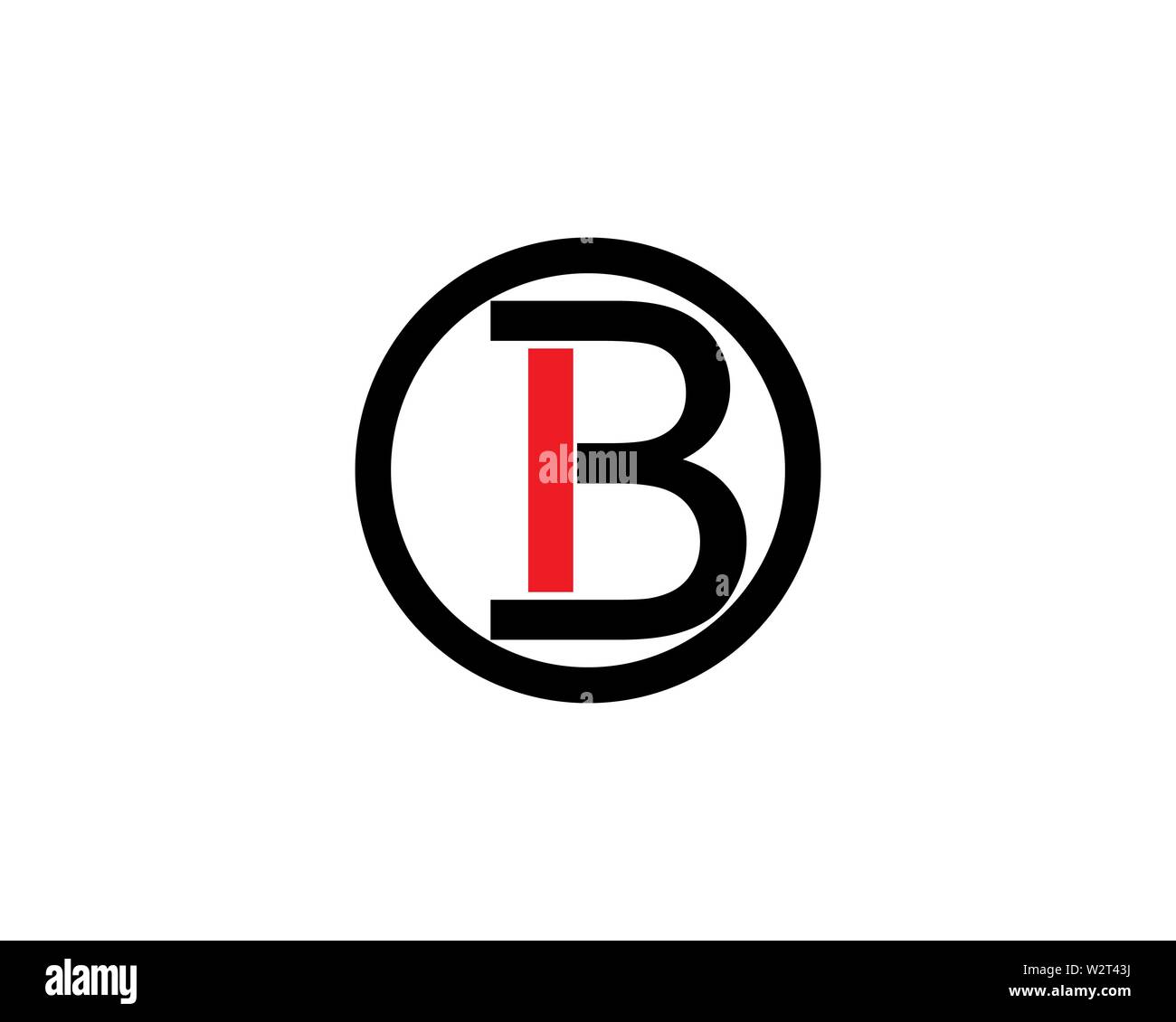 B Schreiben logo template Vector Illustration Stockfoto
