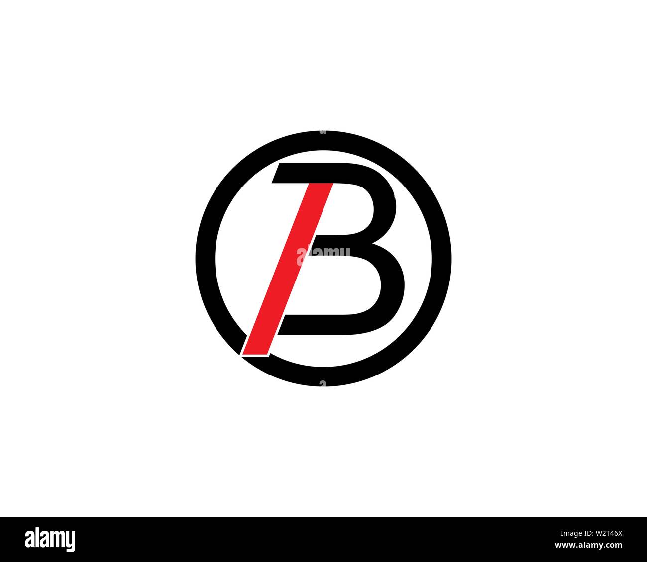 B Schreiben logo template Vector Illustration Stockfoto
