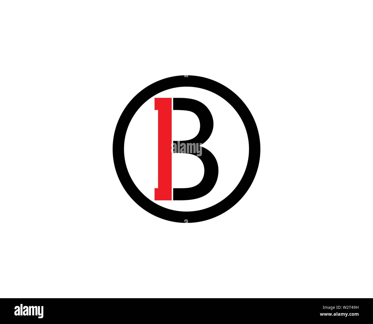 B Schreiben logo template Vector Illustration Stockfoto