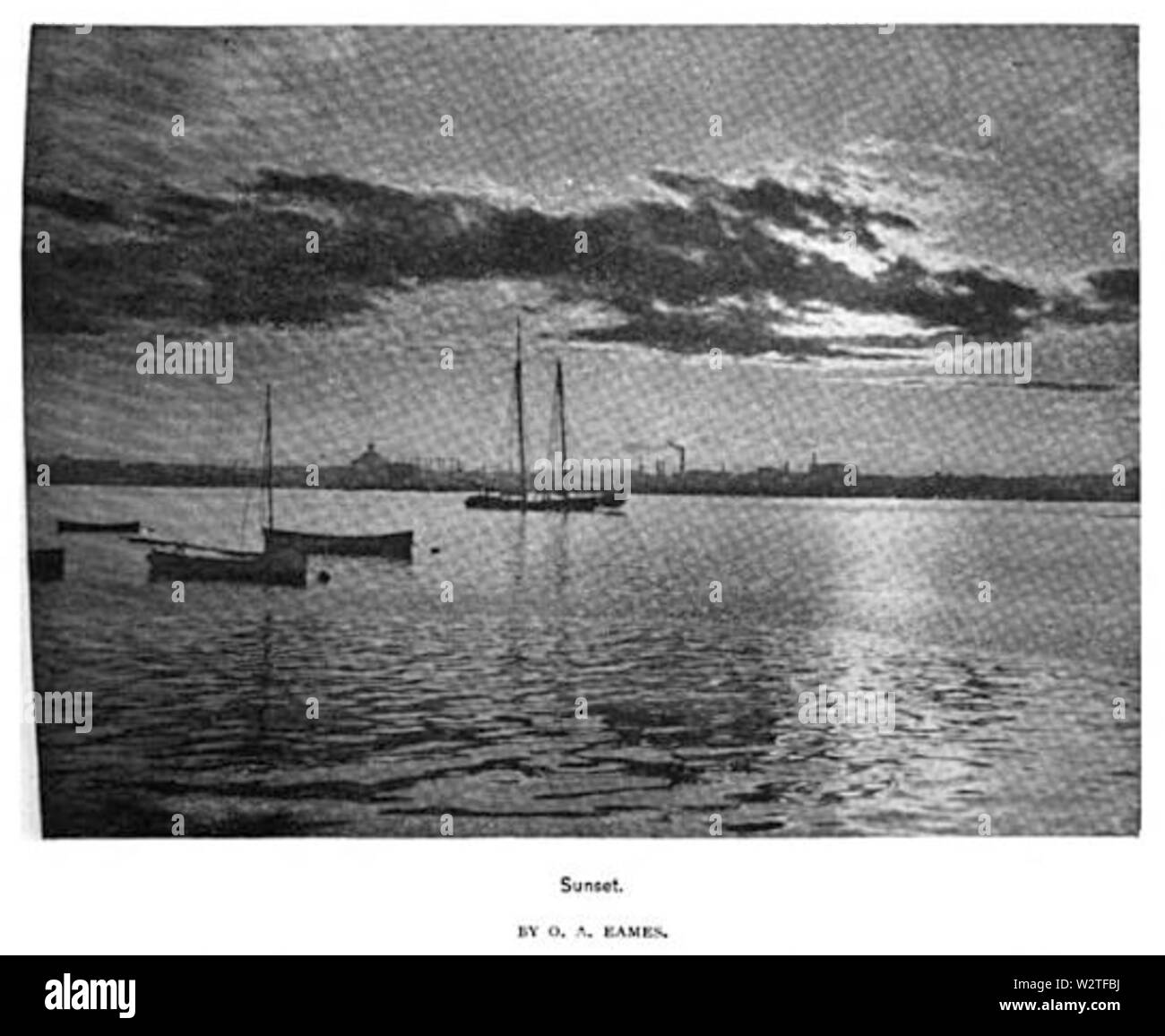 Eames Sonnenuntergang ca 1893 BostonCameraClub Stockfoto