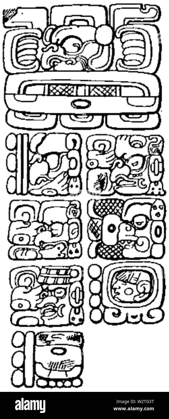 Ostseite der Stele C, Quirigua Stockfoto