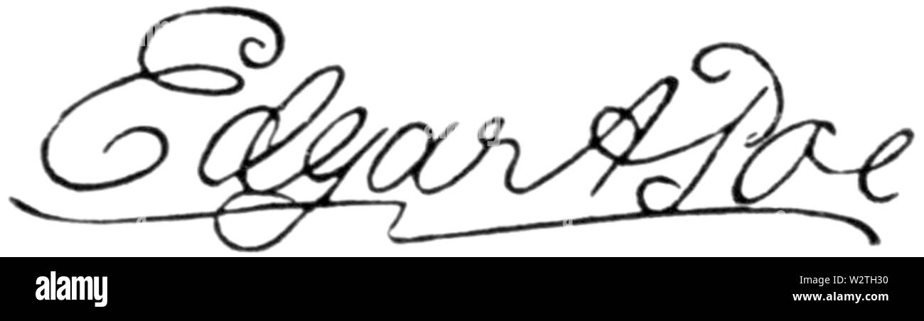 Edgar Allan Poe; einem hundertjährigen Tribut - Signatur Stockfoto
