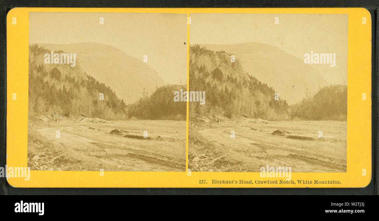 Das Elephant Head, Crawford Notch, weiße Berge, durch Kilburn Brüder Stockfoto