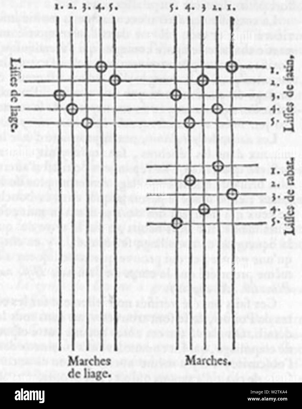 Encyclopedie-4-p 615 - Damas 2 Stockfoto